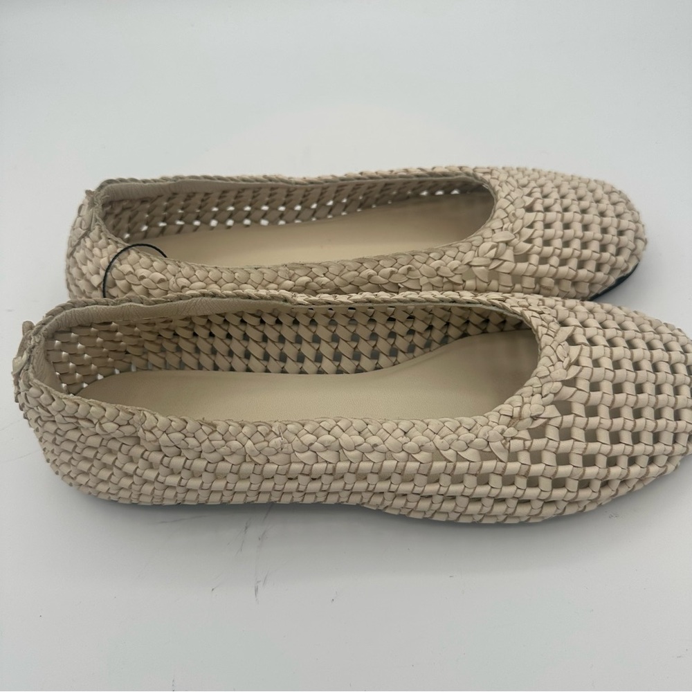 St. Agni Cream Woven Loafers - Picture 2 of 5
